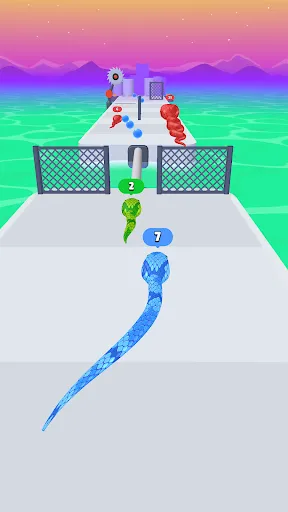Gameplay screenshot 2 from Snake Run Race・3D Running Game - Arcade game